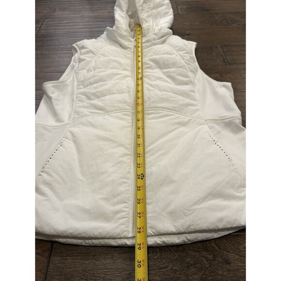 Lululemon Womens White Full Zip Hooded Another Mile Vest Jacket Size 12 $168 - Picture 9 of 10